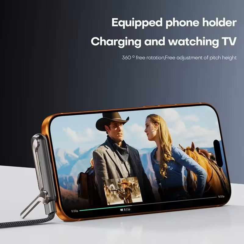 câbles de charge invisibles 240W avec support, câble de charge 2-en-1