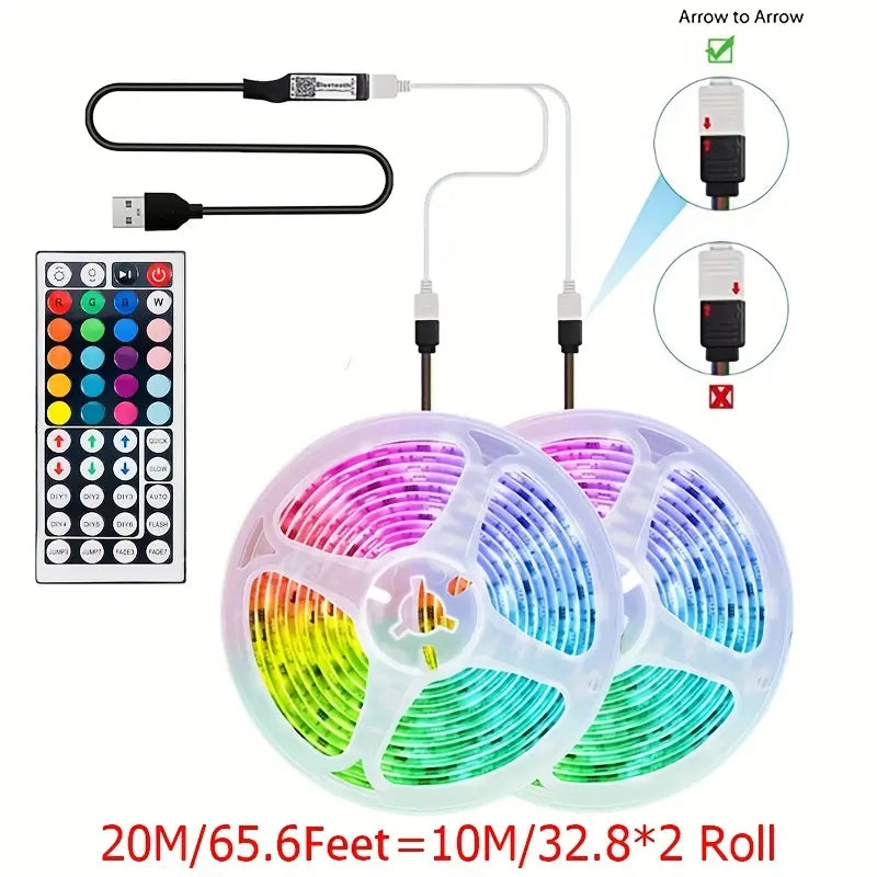 Bande De LED, RGB 2835 Infrarouge 44 Contrôleur De Clé Décoration De Veilleuse
