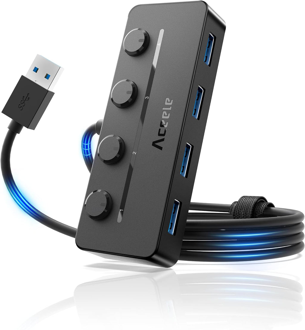 Aceele Hub USB 3.0 à 4 ports