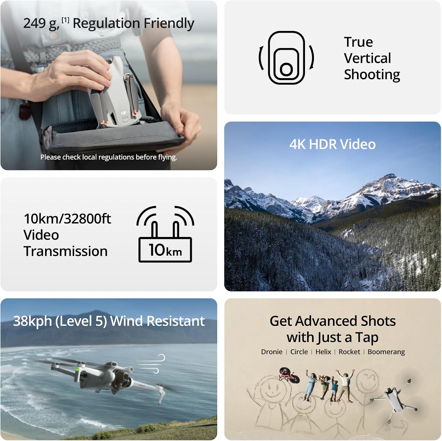 DJI Mini 3 (DJI RC) – Mini drone léger et pliable