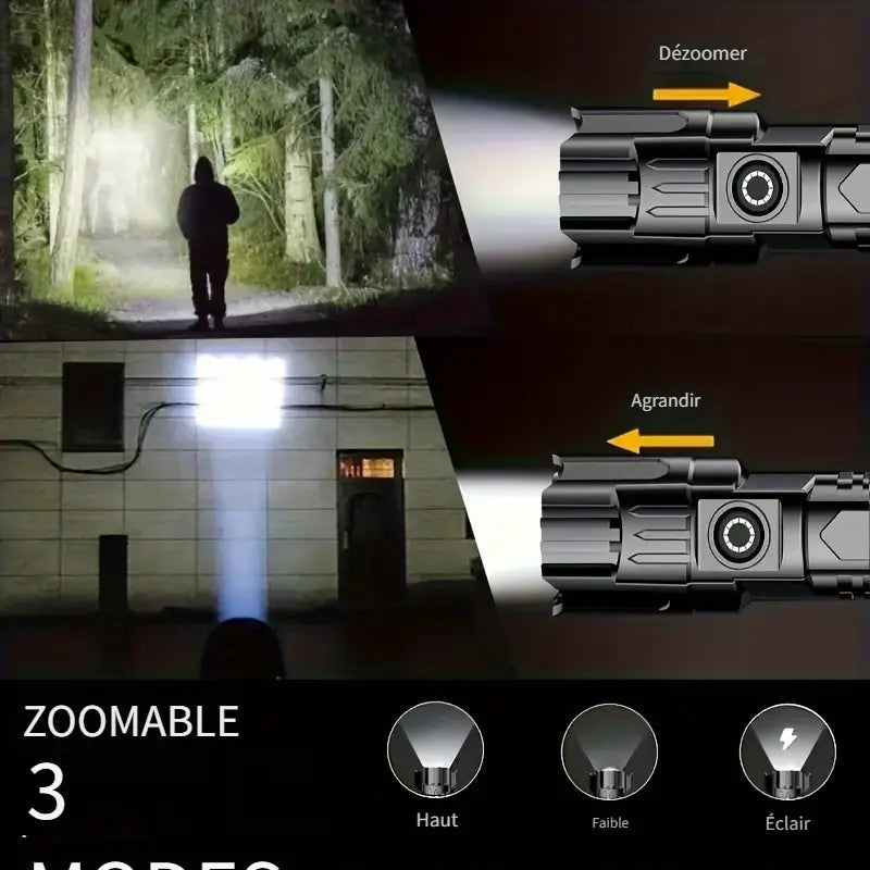 2 lampe de poche LED YANHUO, 350 lumens ultra-lumineuse