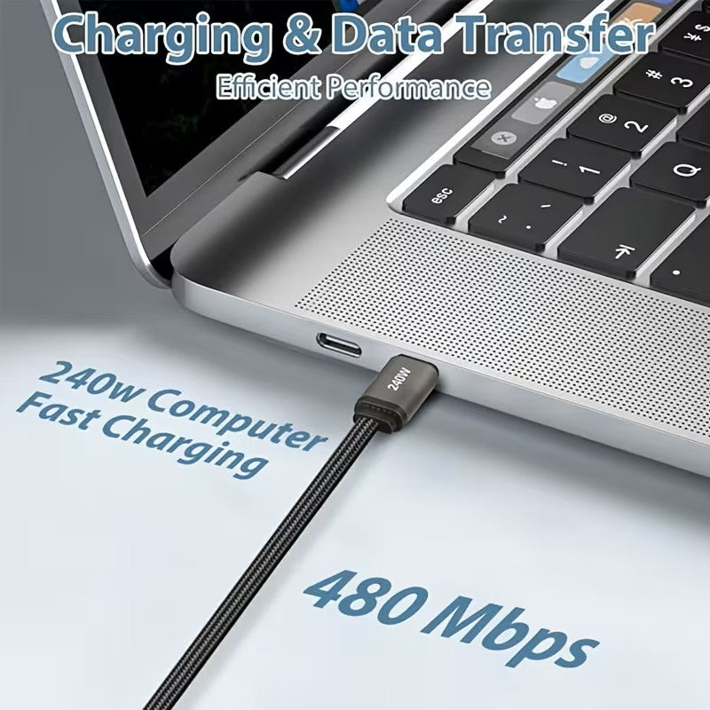 câbles de charge invisibles 240W avec support, câble de charge 2-en-1