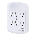 Adaptateur mural à 6 prises et 2 ports USB A/C