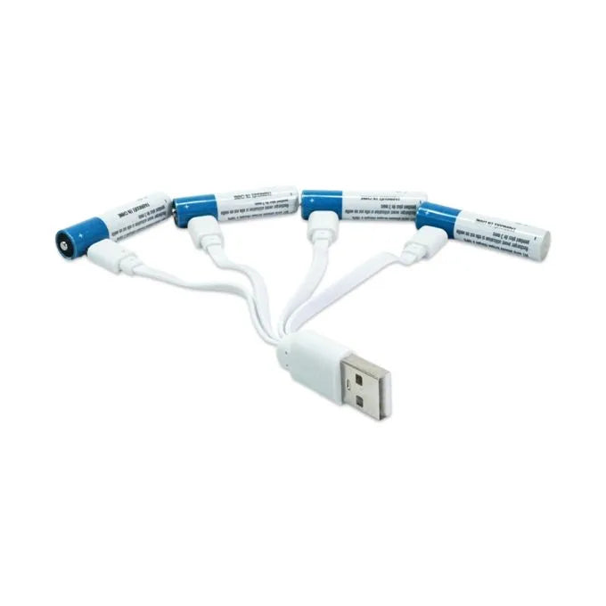 Pile rechargeable AAA Li-ion avec câble 2 x USB-C - 1.5V - Paquet de 2