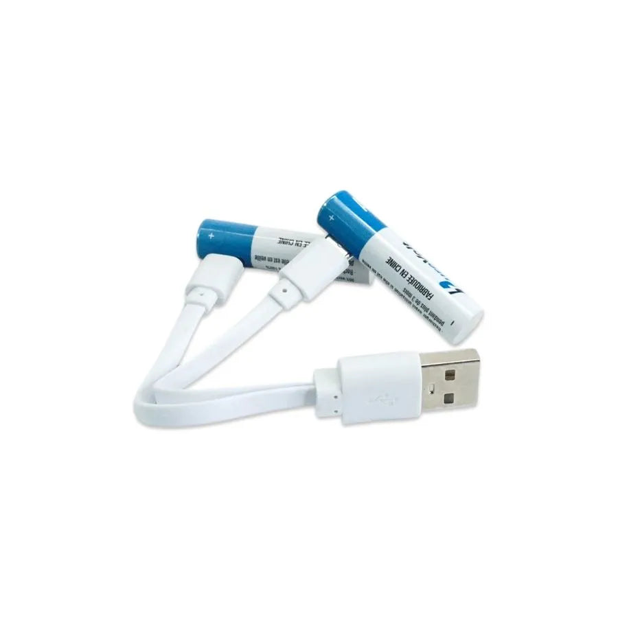 Pile rechargeable AAA Li-ion avec câble 2 x USB-C - 1.5V - Paquet de 2