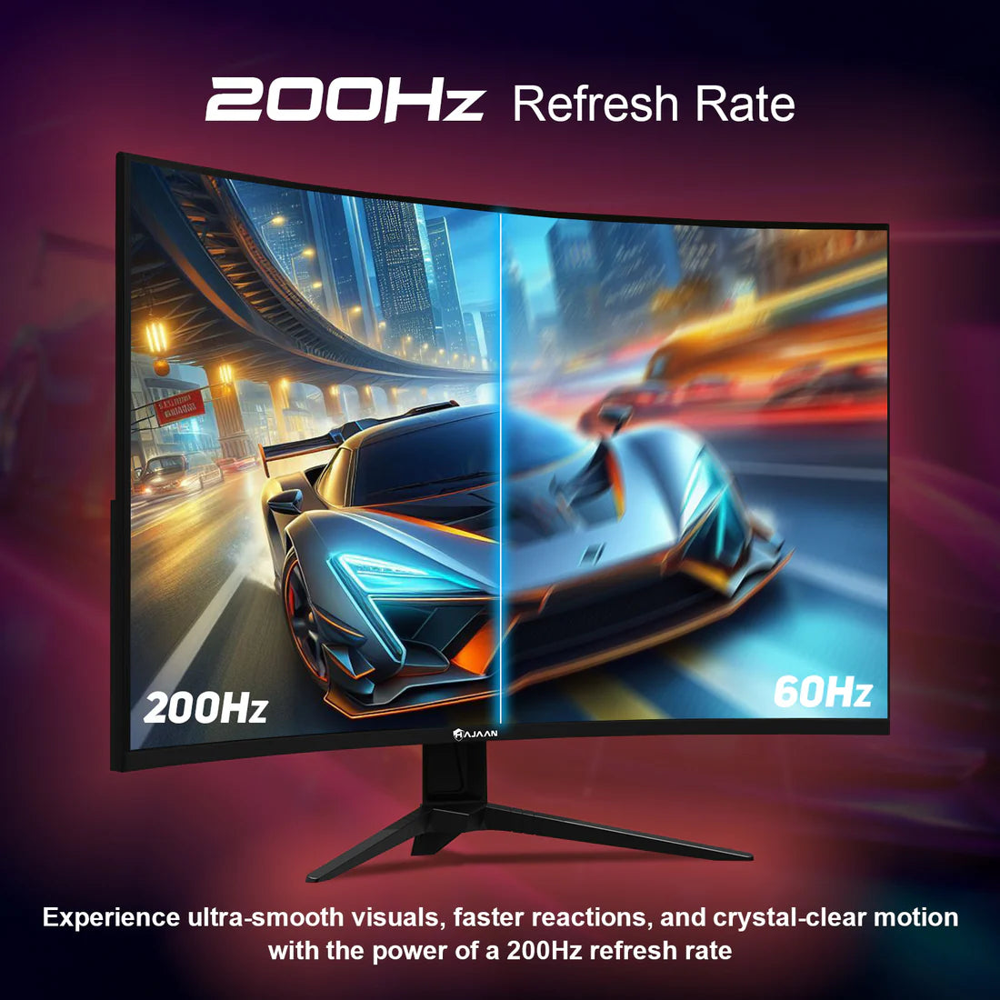 Moniteur de jeu incurvé HAJAAN 27 pouces FHD avec rétroéclairage RGB