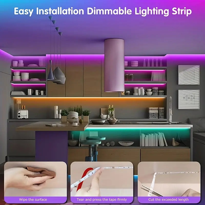 Bande De LED, RGB 2835 Infrarouge 44 Contrôleur De Clé Décoration De Veilleuse